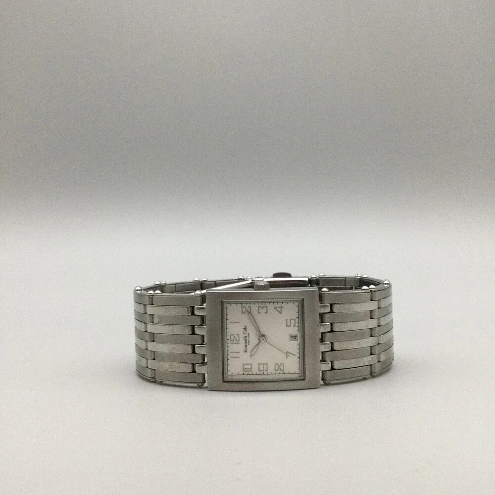 Kenneth Cole Women Watch 22mm Silver Tone Stainless Date KC4289 New Battery 6.5